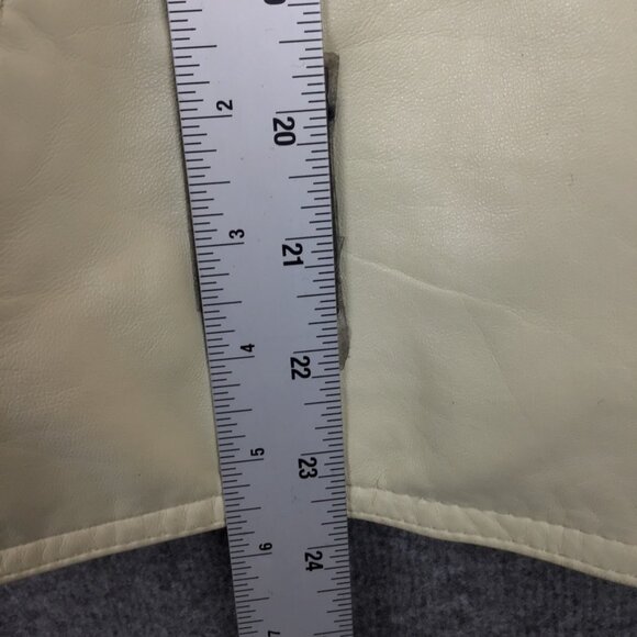 Vericci Cream Leather Jacket - Picture 5 of 11
